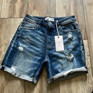 Risen Distressed Denim Shorts